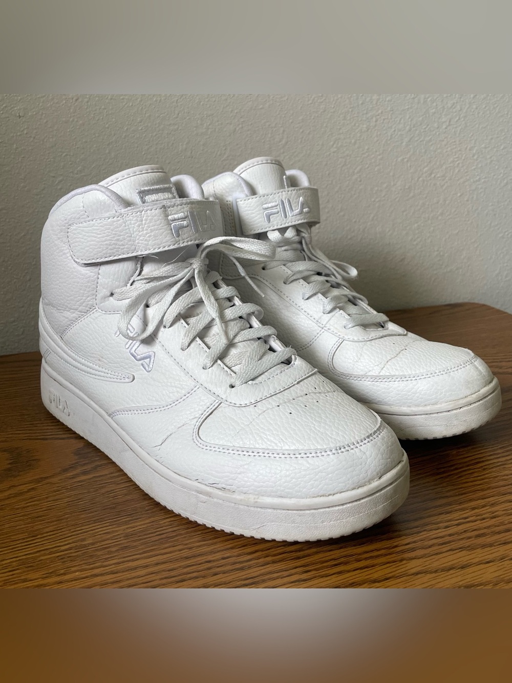 Fila White High-Top Sneakers